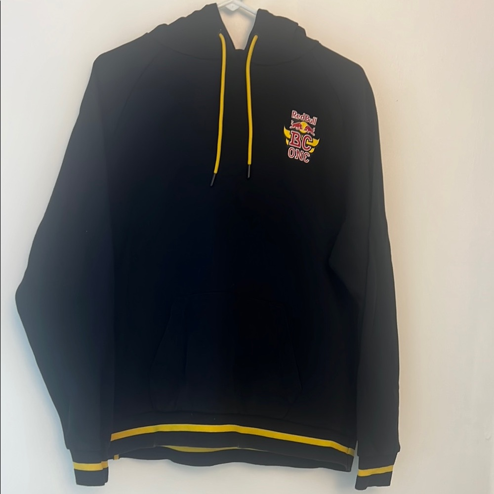 Red Bull BC One Men's Black Hoodie with Yellow Accents